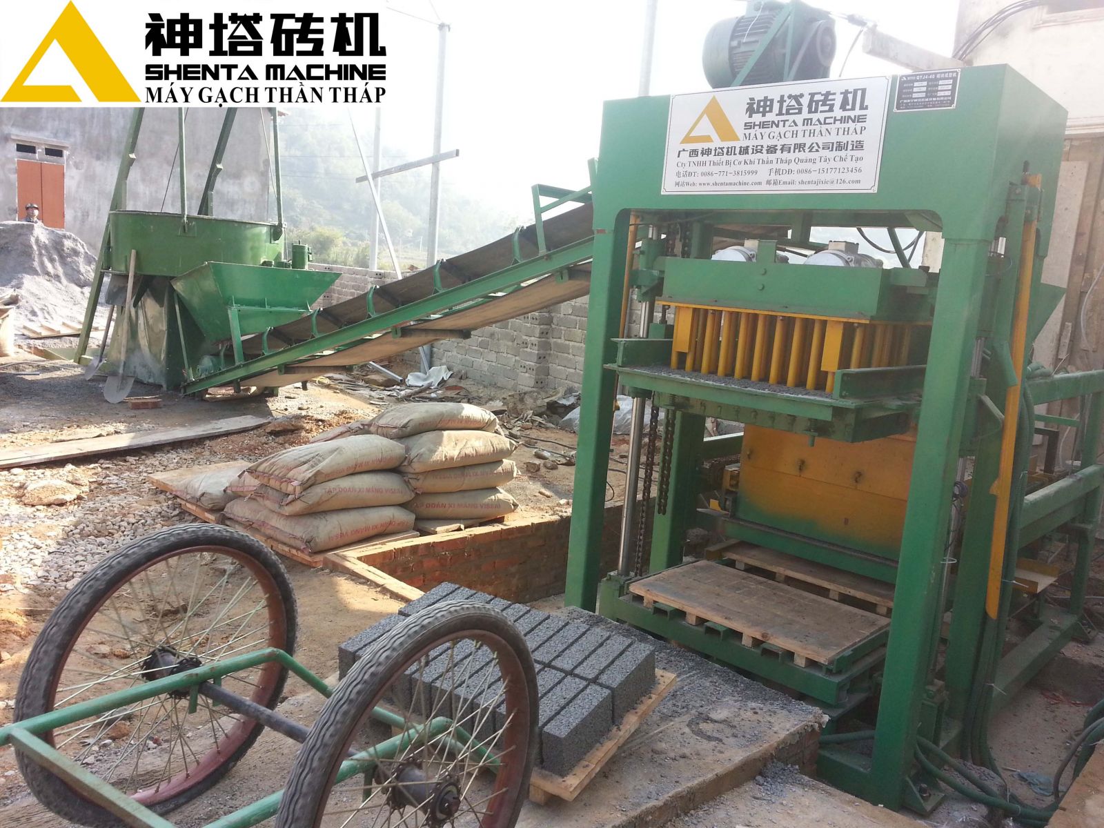 máy sản xuất gạch không nung QTJ4-40A